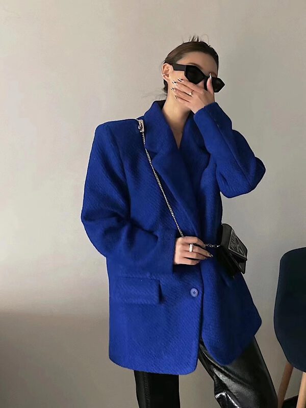 【OPEN】Commuter Solid Color Breasted Suit 8638-1# OZQ