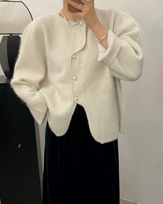 【WANWAN】Raccoon fur simple loose casual short coat 2257# HBX