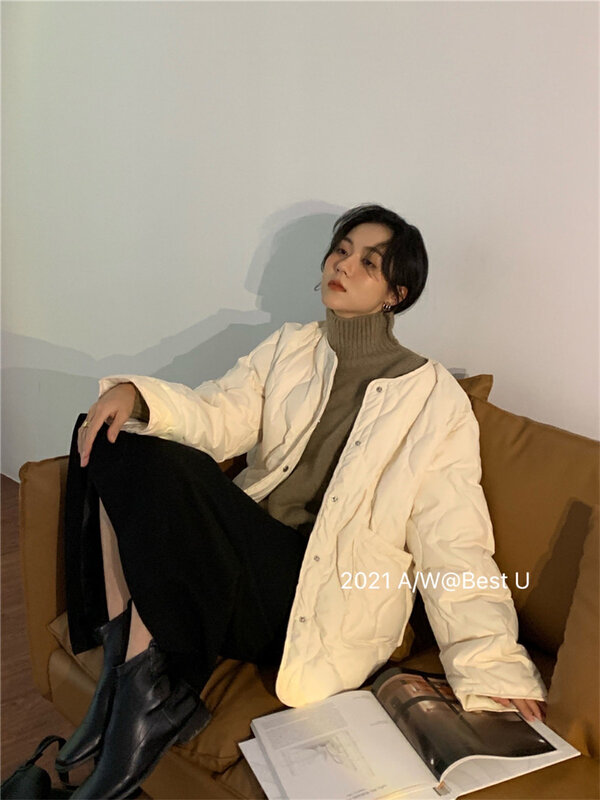 【BEST U】Loose and simple button-down jacket (including 90% white duck down) N83138# LSW