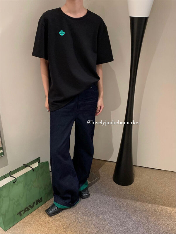 【DT CLASSIC】Korean wide-leg fleece jeans D5245# JHY