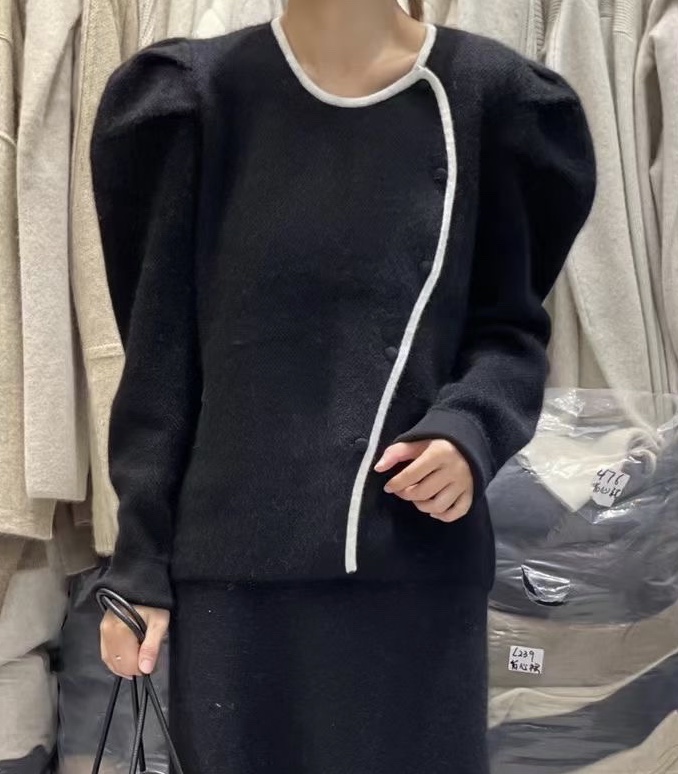 【WANWAN】Xiaoxiang style fashionable puff sleeve short jacket 2068# HBX