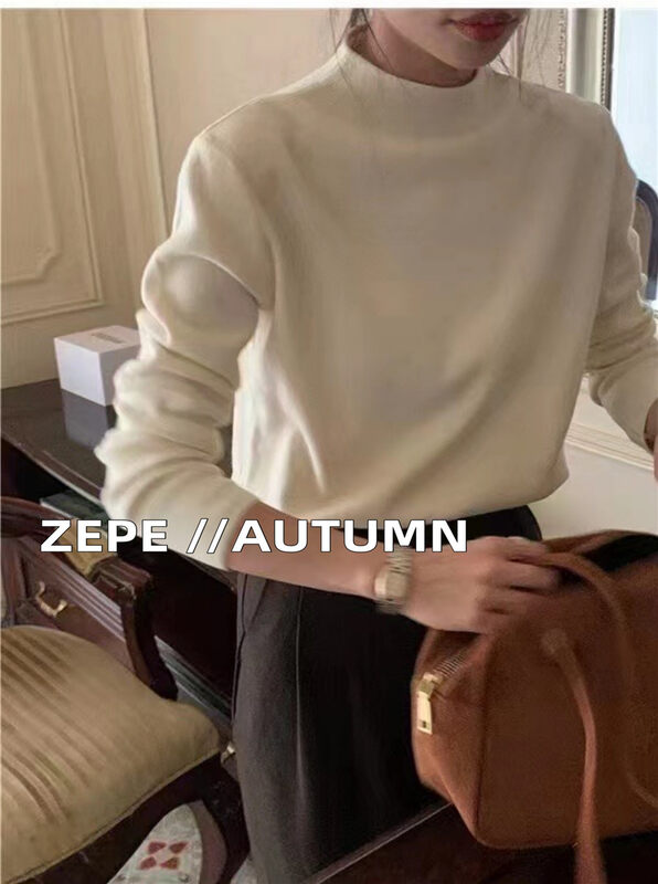 New for winter!【ZE】Natural comfortable and versatile bottoming shirt 778# L