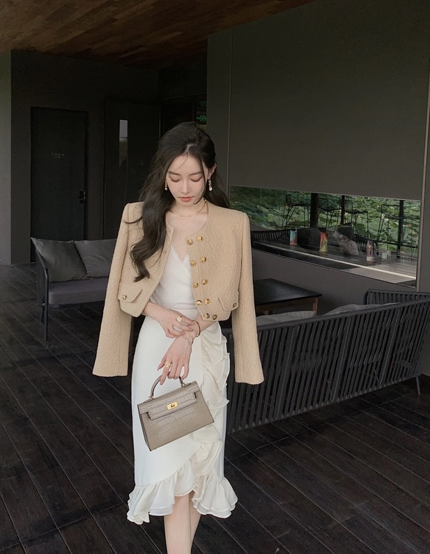 [Y.JIA] Temperament Heavy Industry Wool Small Fragrance High-end Fried Street French Ladies Short Short Jacket YS1-2307