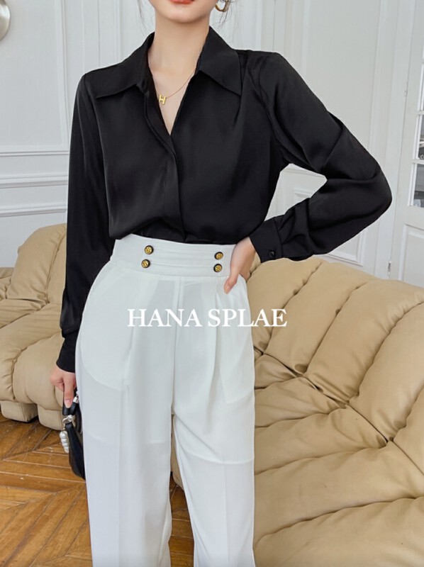 Original price 84.60! [HANNA Hanna] Special offer wide-leg casual pants 2022 autumn dress high waist slim wide-leg pants casual pants H3312BQ