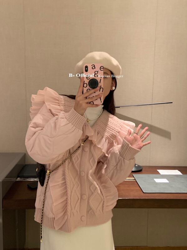 [B Plus] Korean version of fresh doll collar age-reducing cute warm short coat 22-8574-2