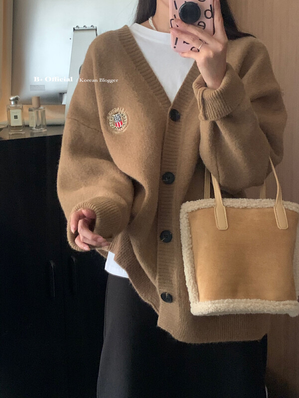 [B Plus] The same warm winter fresh casual lazy coat sweater of the Korean generation 22-8582-2