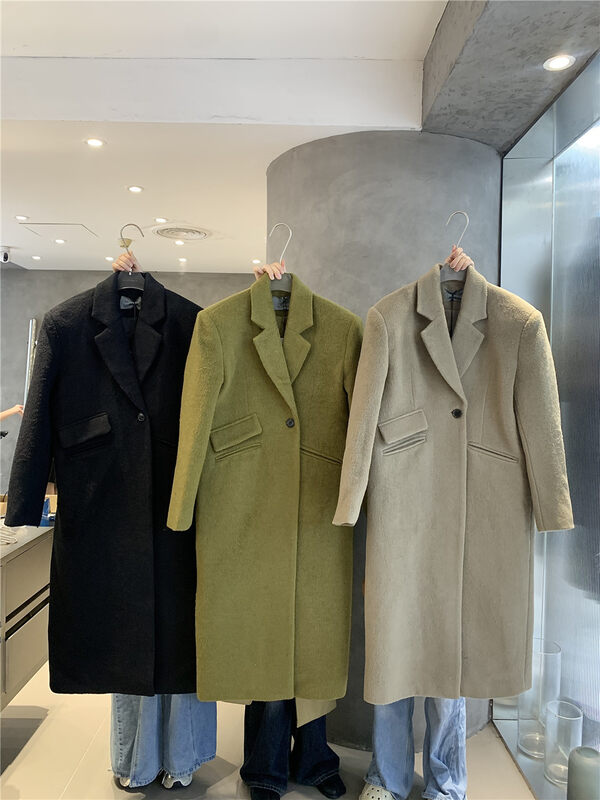 【IN.CHOOSE U】High quality one-button loose wool jacket (50% wool) 67351# CQW