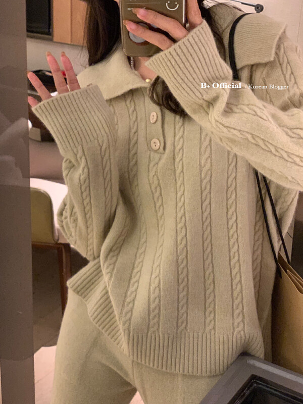 【B plus】Korean style simple fresh relaxation thickened suit 22-8627-2