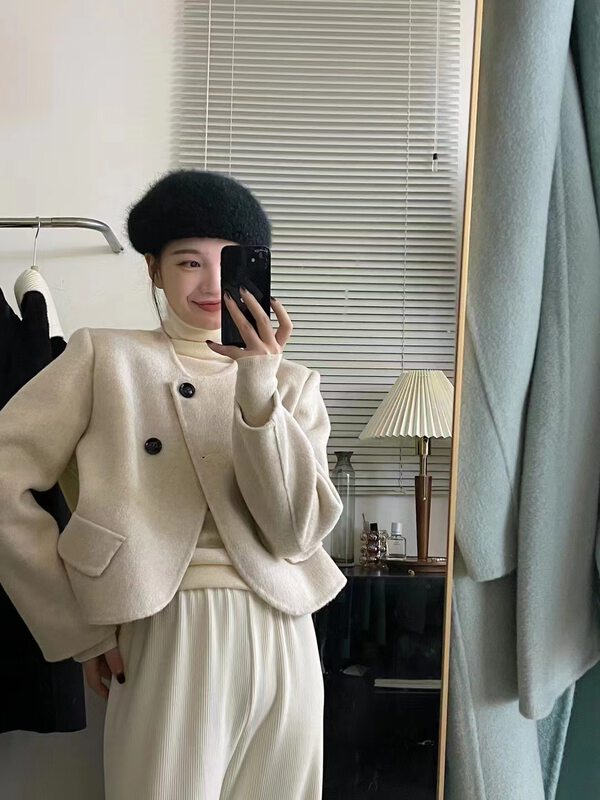 【WANWAN】Fashion short irregular coat 2052# HBX