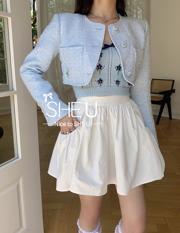 【SHE U】Xiaoxiang temperament floret short coat YS1-880018