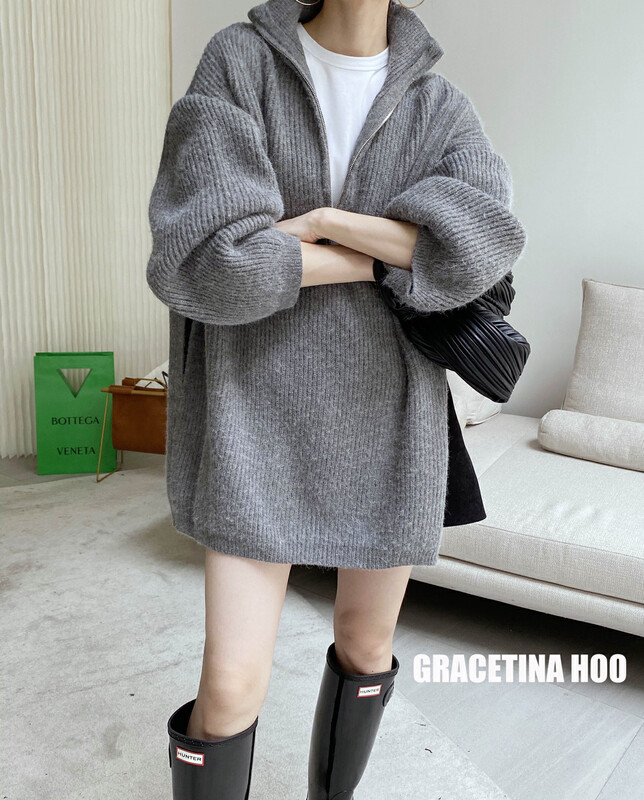 【GRACETINA HOO】Simple and versatile loose and thin warm sweater Z669# ZXL