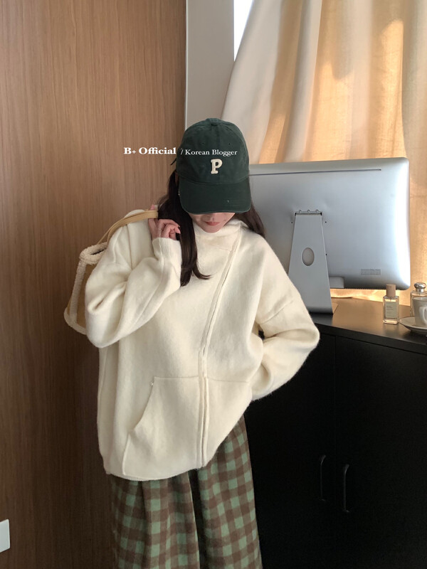 【B plus】Korean style minimalist design hooded sweater 22-8453-2