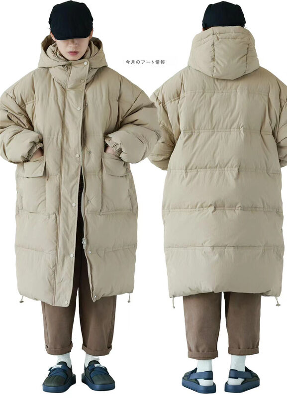 [TWENTY Yinmu] Hooded Japanese style comfortable and versatile loose warm cotton jacket 692858# L