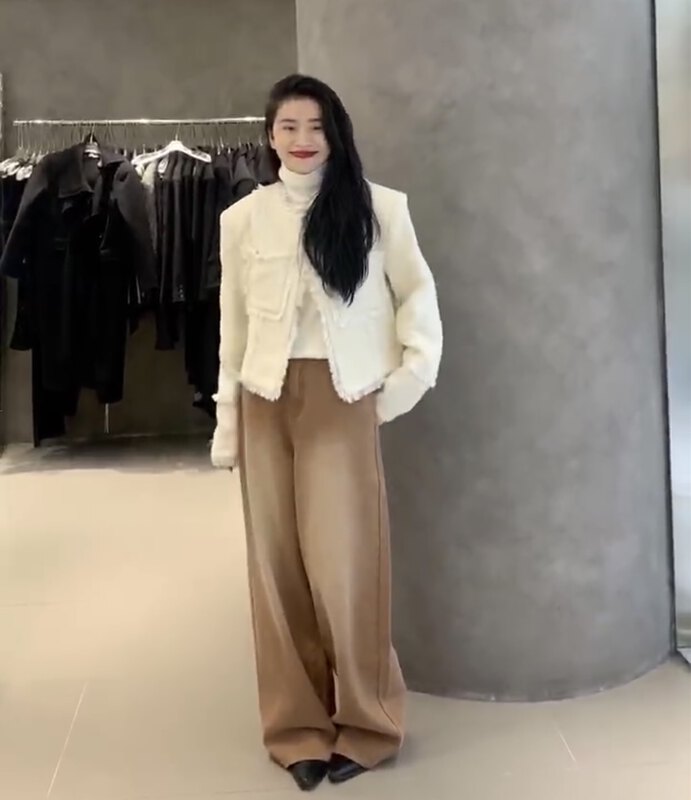 【IN.CHOOSE U】Xiaoxiangfeng Heavy Industry Texture Short Jacket (Contains 82% Wool) 65058# CQW