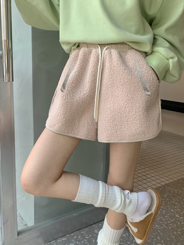 [Timely Rain] Korean style ins loose elastic waist casual shorts M2137# WPL