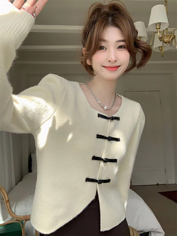 【Y.JIA】Sweet temperament all-match button cardigan sweater 937