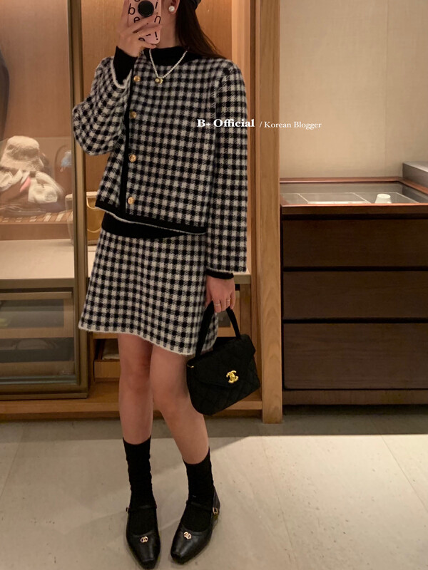 【B plus】French fragrance delicate and elegant thick suit 22-8607-2