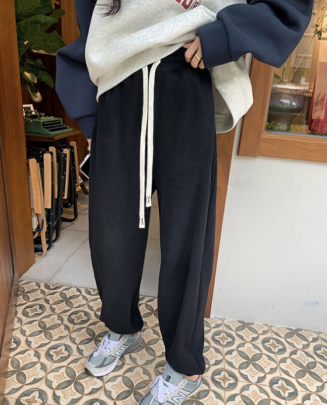 【Y.JIA】Casual simple sports drawstring feet all-match casual pants 6236