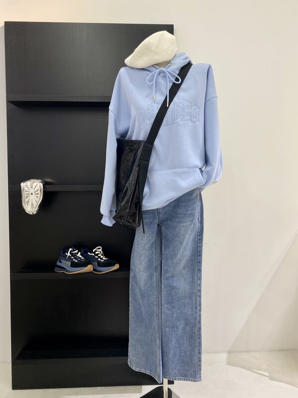 Original price 69.93! New autumn models! 【WGWE】Designed color matching waist loose jeans 2767# FHX