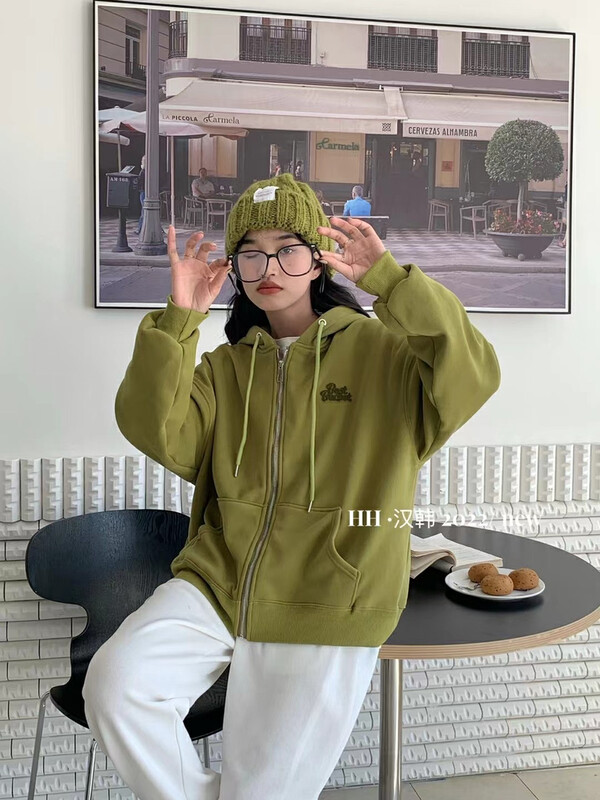 【HH &MISS LAI】Comfortable and warm baby fleece hooded zipper short jacket YS2-9001# L