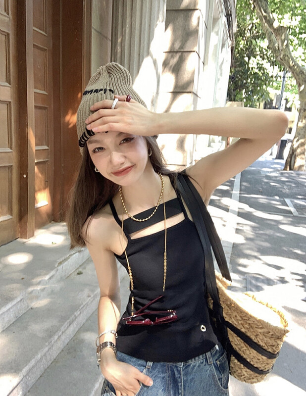 【WGWE】Designed niche solid color vest/sling 2897# FHX