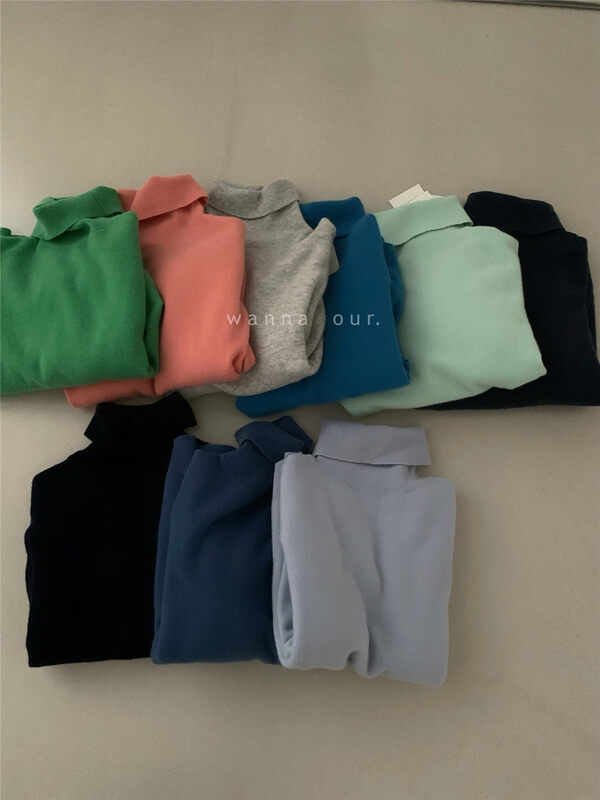 【WANNA OUR】High collar simple all-match sweater M96050# ZXL