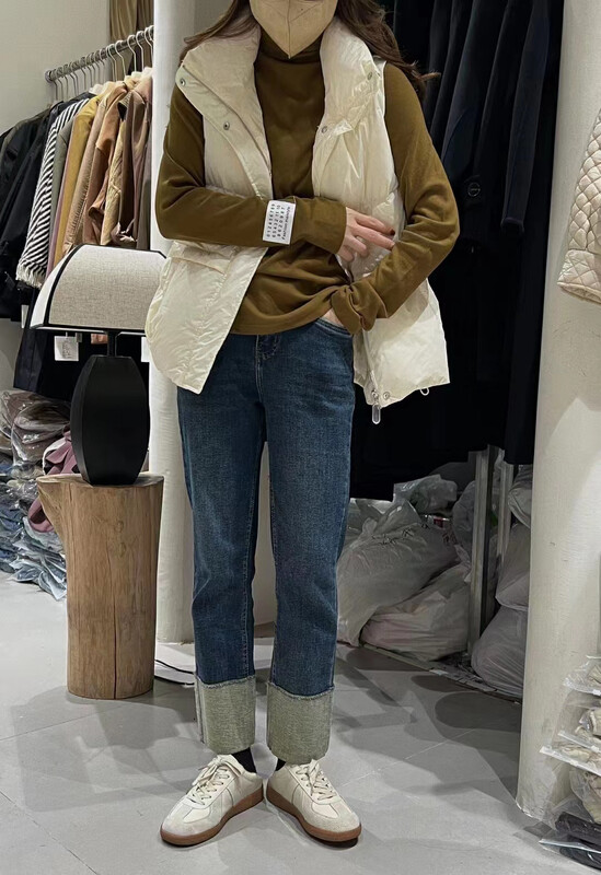 【I-D】Korean fashion all-match vest warm down jacket (with 90% white duck down) R9016# L
