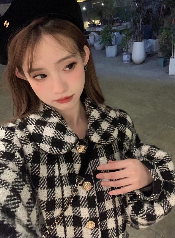 [ARE STUDIO] Lapel loose plaid all-match coat 92399# OZQ