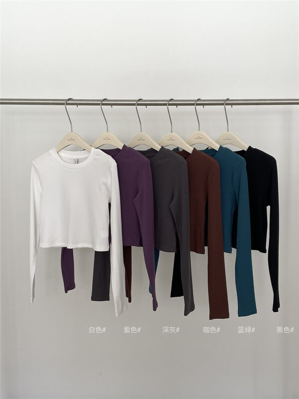 New in early autumn! [TN] Simple and versatile solid color long-sleeved shirt 3169# CLS