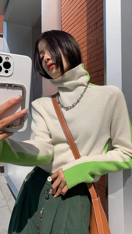 【ARE STUDIO】Design all-match turtleneck sweater 92597# OZQ