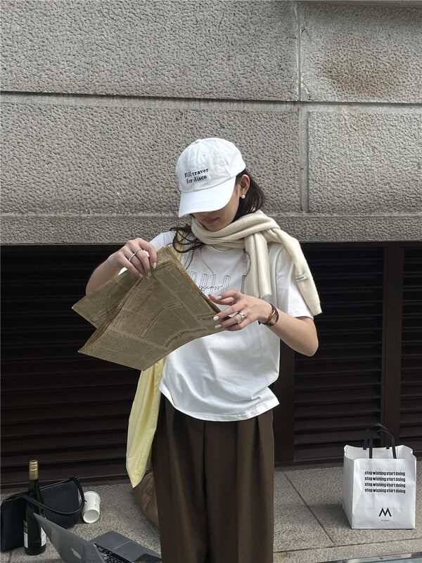 [TN] Round neck all-match printed short-sleeved T-shirt (excluding skirt) 3294# CLS