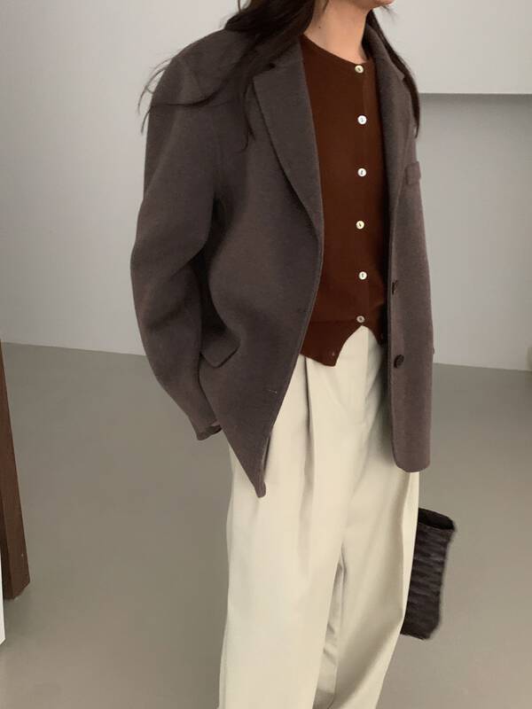 New winter models!  [WANNA OUR] commuter temperament loose wool coat W22316# ZXL