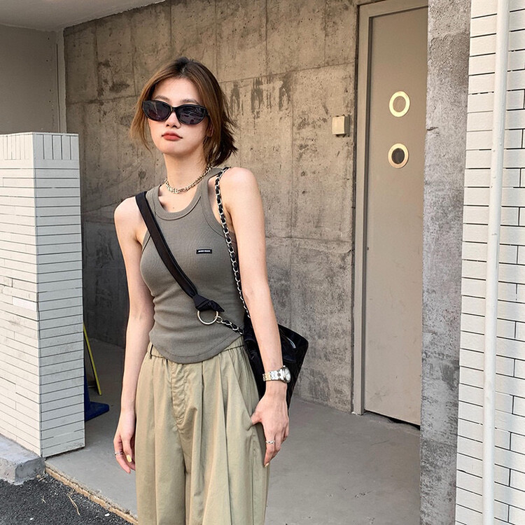New in autumn!【WGWE】Design all-match slim vest/sling 2566# FHX