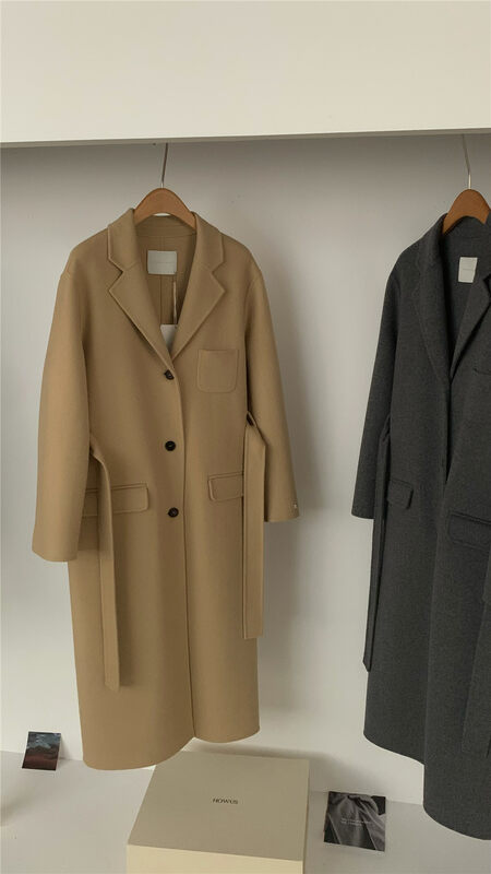 New winter models!  【WANNA OUR】Korean style fashion temperament wool coat (with belt) 89632# ZXL