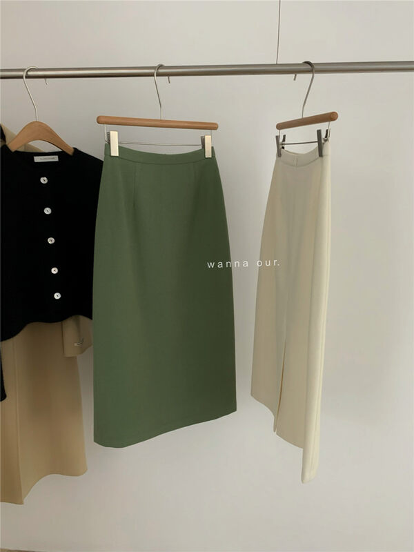 【WANNA OUR】Natural wool all-match skirt (60% wool) 229931# ZXL