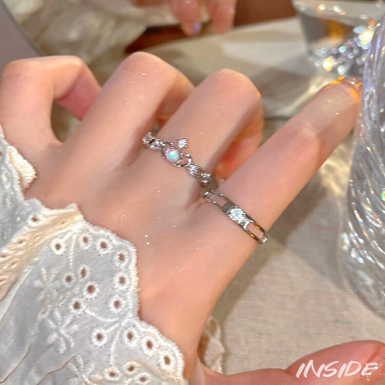 【INSIDE】Sweet and cool hot girl temperament ring (with box random delivery) (two-piece set) J3713# ZXL