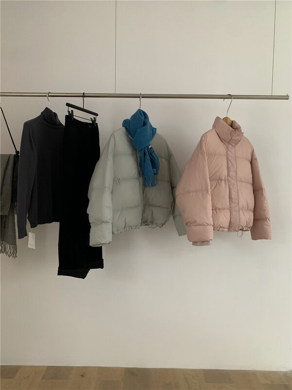【WANNA OUR】Pure drawstring all-match warm down jacket (90% white duck down) 229836# ZXL