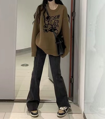 【ARE STUDIO】Designed high-waist flared jeans 92629# OZQ