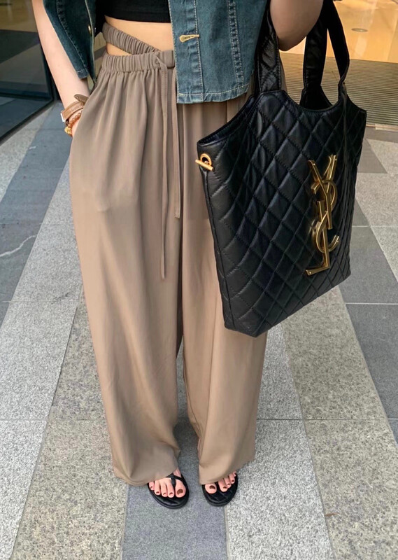 New autumn style! 【WGWE】Comfortable elastic waist all-match wide-leg casual pants 2695# FHX