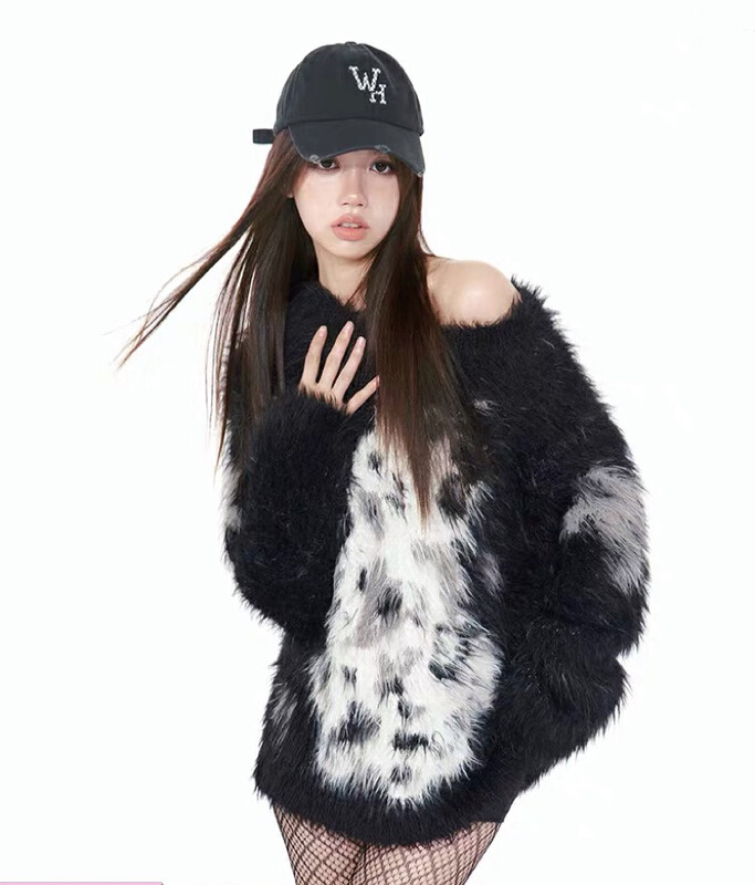 【BY】Lazy style loose soft waxy knitted warm sweater 0284# PCZ