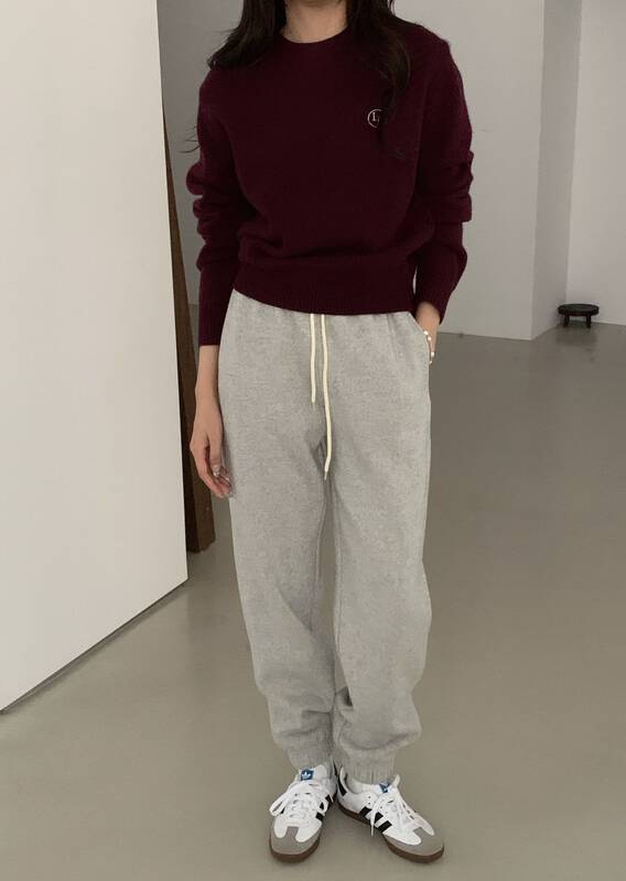 【WANNA OUR】Elastic waist drawstring all-match wool casual pants (100% wool) 229981# ZXL