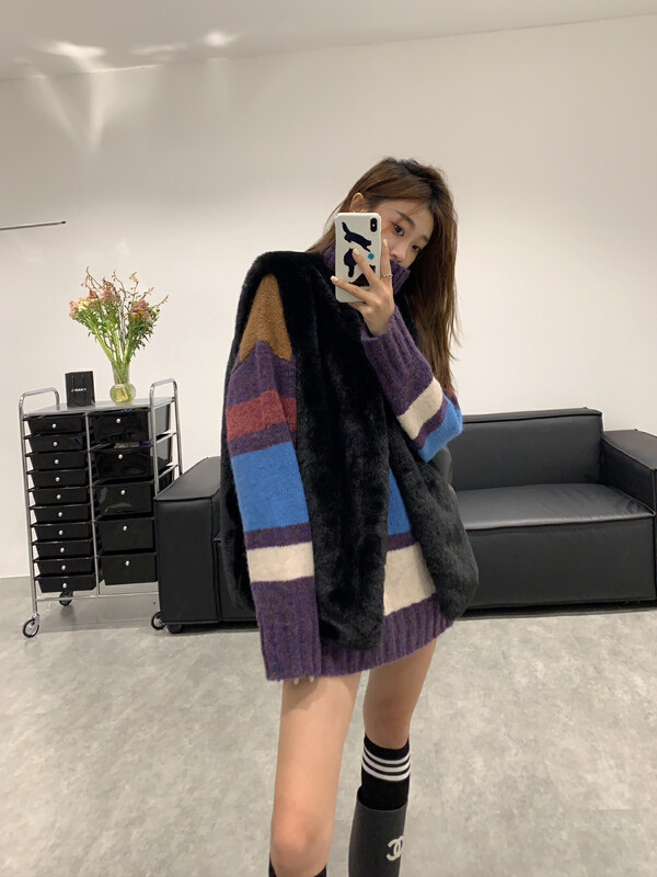 【VANESSA】Warm fur coat with furry texture and vest 8306# OZQ