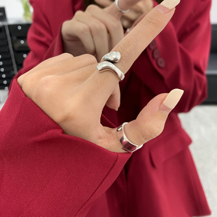 Original price 218.99! [VANESSA] Niche ins all-match two-piece ring (with random box) 774# OZQ