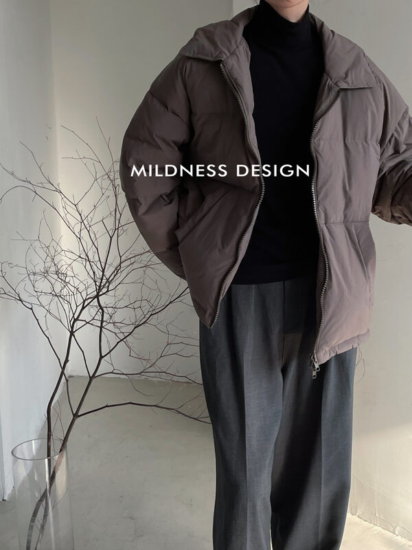 [MILDNESS] 90 white duck down lapel short bread down jacket down jacket D0005