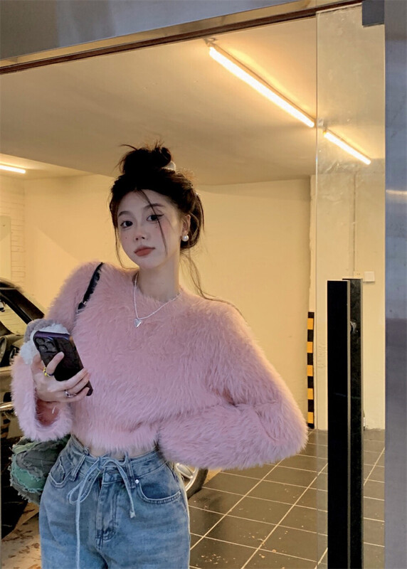 【BY】Korean style loose sweet warm sweater 4065-1# HJY