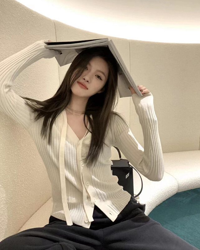 【ARE STUDIO】All-match v-neck knit sweater 92555# OZQ