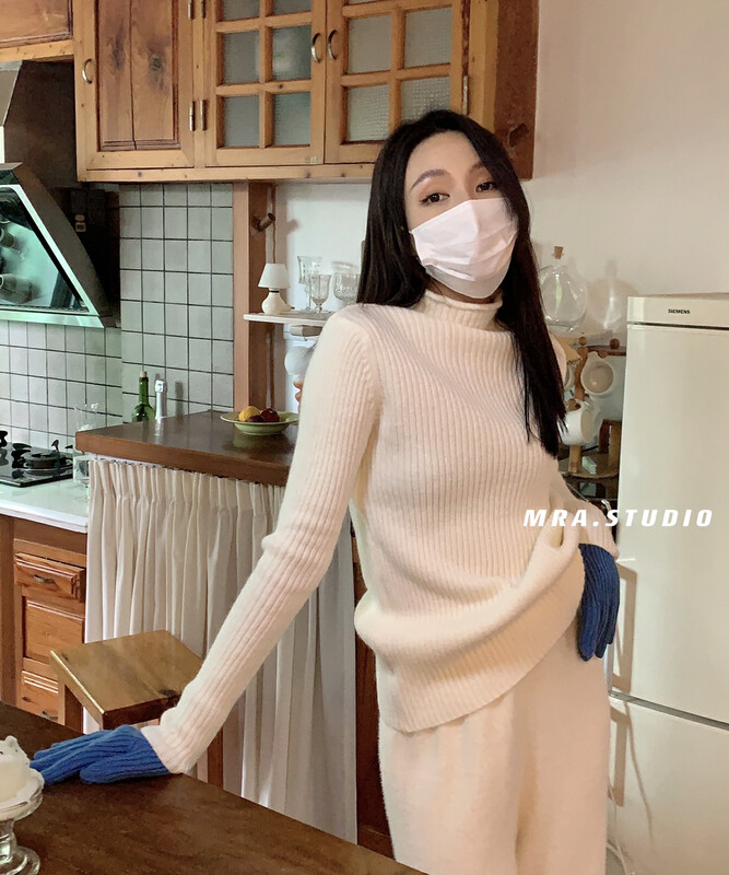 Original price 66.55! 【MRA】Thickened half-high collar multi-color simple Korean bottoming sweater DH328-1
