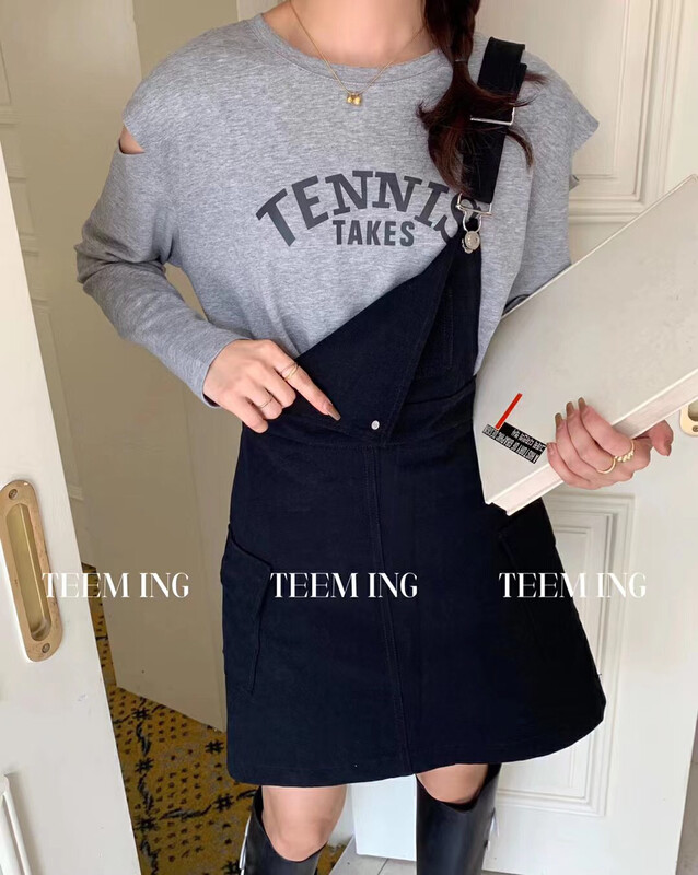 Original price 66.55! 【TEEM ING】Korean letter print comfortable pullover sweater (only sell sweater) 22T865# HJY
