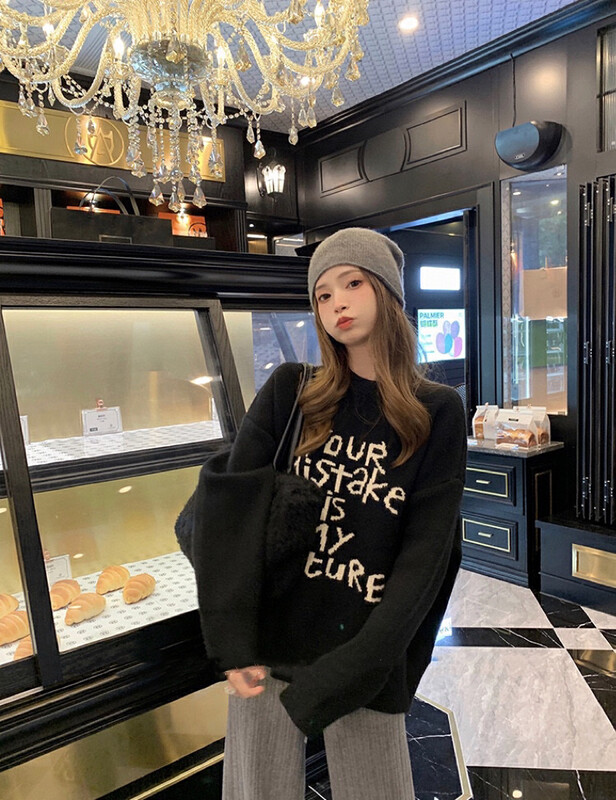 【WGWE】Soft and comfortable loose lazy warm sweater 2955# FHX