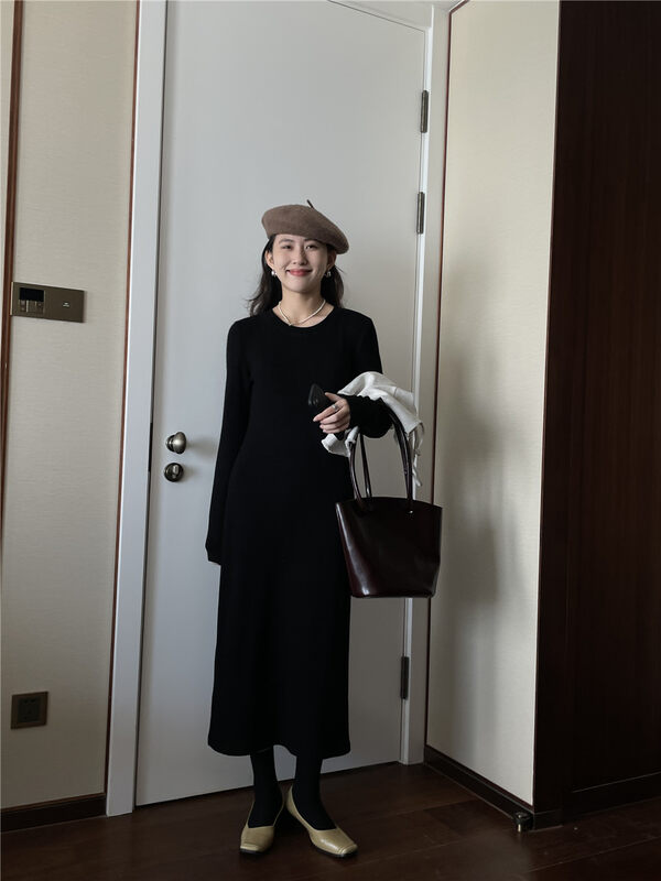 New autumn style!【TN】Simple casual slim dress 8125# CLS